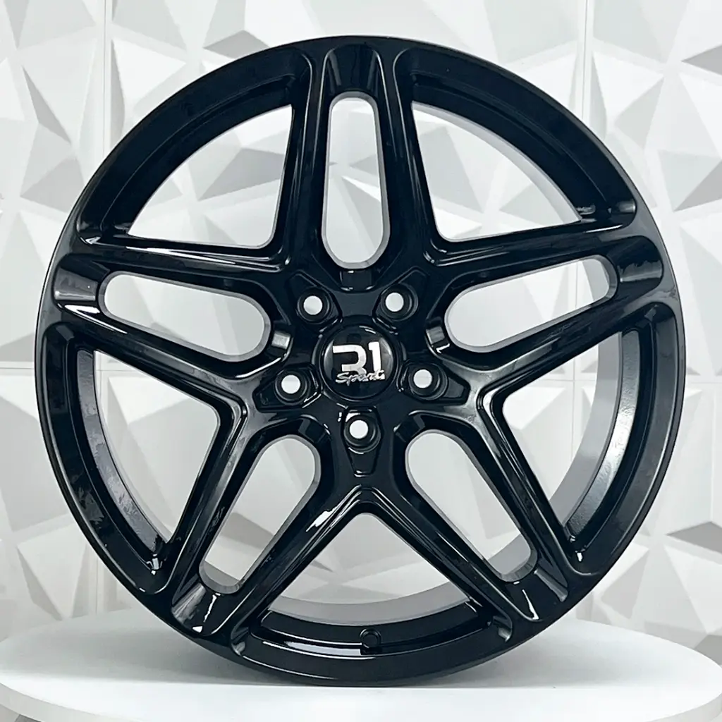 RIN 18X9.5 5-114.3 R1 SPORT QC1812 GLOSS BLACK ET22 CB73.1